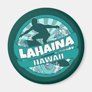 Aimant Logo magnétique du surfer turquoise de Lahaina Haw
