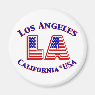 Aimant Logo patriotique de Los Angeles Etats-Unis