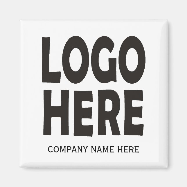 Aimant Logo personnalisé d'entreprise noire (Devant)