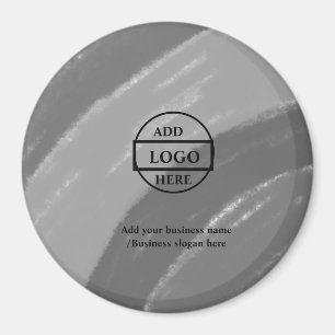 Aimant Logo personnalisé simple et élégant ici entreprise