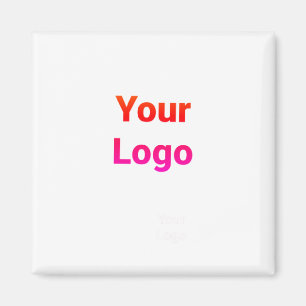 Aimant Logo personnalisé simple et élégant ici sociét