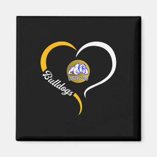 Aimant Logo Princeton Bulldogs Demi-Coeur Slogan Hs