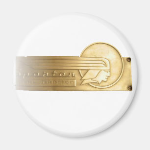 Aimant logo spartiate de cru de remorque