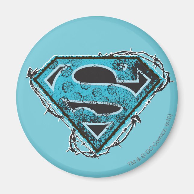 Aimant Logo Supergirl Barbed Wire and Flowers (Devant)