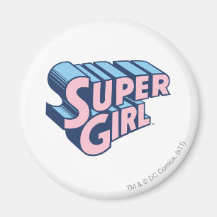 Aimant Logo Supergirl rose et bleu