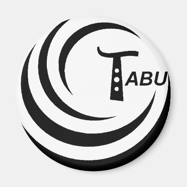 Aimant Logo Tabu T Grande couleur noire (Devant)