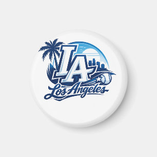 Aimant Logo urbain bleu et blanc de Los Angeles LA