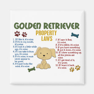 Aimant Lois 4 de propriété de golden retriever