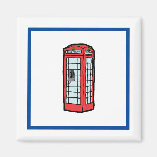 Aimant London Red Telephone Booth Iconic British Travel