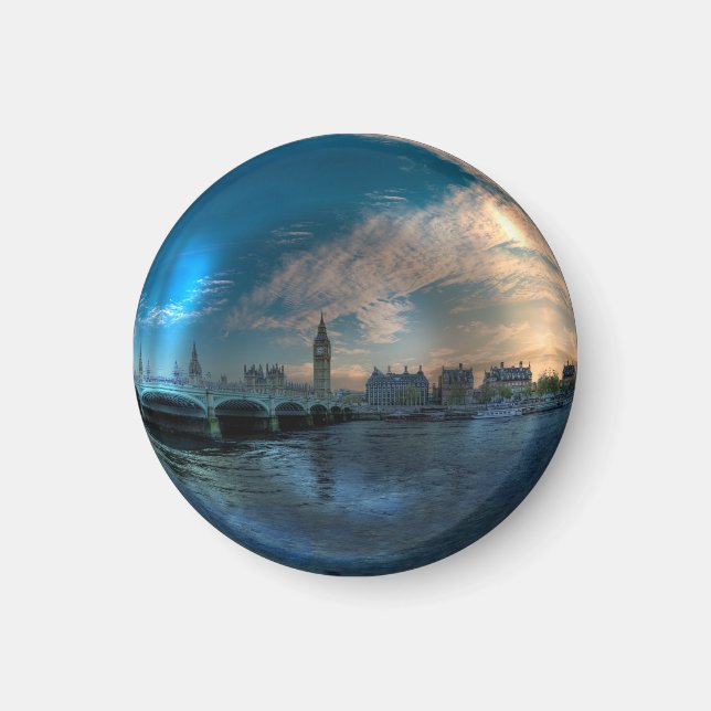Aimant London Westminster Cityscape Photo balle (Devant)