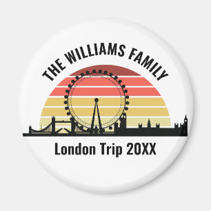 Aimant Londres Angleterre Sunset Custom Family Trip