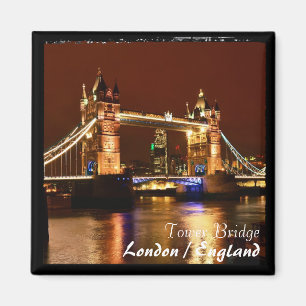 Aimant Londres - Célèbre, Tower Bridge at Night (Magnet)