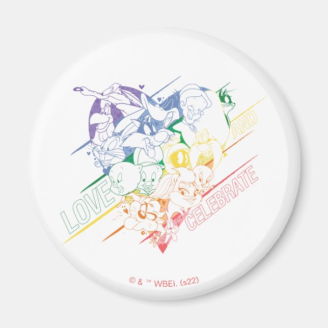 Aimant LOONEY TUNES™ - Amour et fête (Devant)