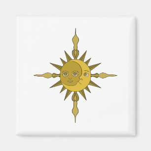 Aimant L'ornement du soleil et de la lune