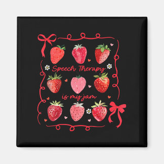 Aimant L'orthophonie est ma passion Arc-en-ciel fraise Sl
