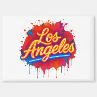 Aimant Los Angeles Neon Street Art Splash