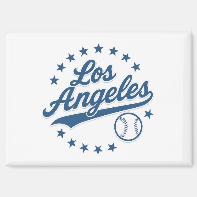 Aimant Los Angeles Vintage Baseball Logo Design - Classic (Recto)