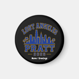 Aimant Lost Angeles Pratt 2026 Skyline Varsity Rétro Bleu
