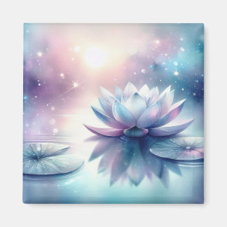 Aimant Lotus Céleste Fleurir Nénuphar Spirituel Cosmique