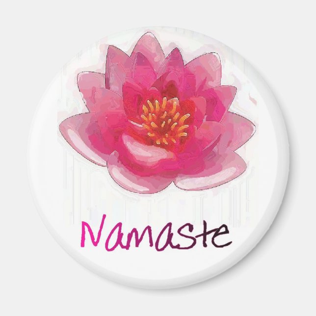 Aimant Lotus Fleur "Namaste" Cadeaux de Yoga (Devant)
