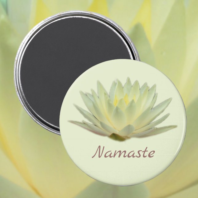 Aimant Lotus Nénuphar jaune vert Floral Namaste (Créateur téléchargé)