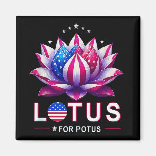 Aimant Lotus pour Potus Kamala Harris tendance Lotus Potu