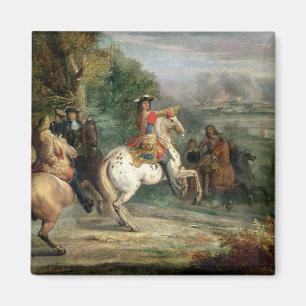 Aimant Louis XIV (1638-1715) surveillant le siège de ci