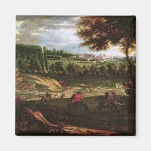 Aimant Louis XIV chassant à marneux avec une vue