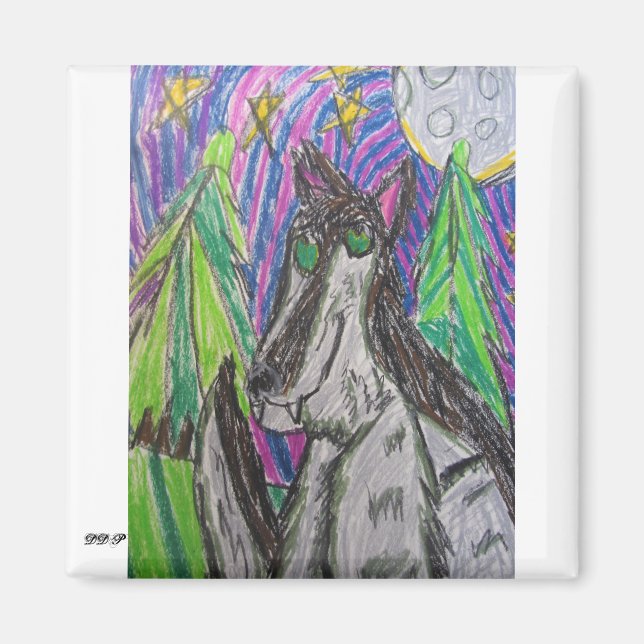 Aimant loup art 1 (Devant)