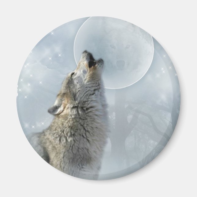 Aimant Loup bleu (Devant)