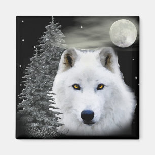 Aimant loup des neiges arctique