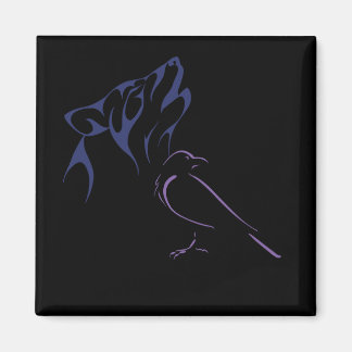 Aimant Loup et oiseaux