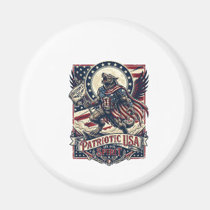 Aimant Loup-garou patriotique Patriote Horreur Monstre Pa