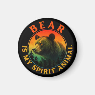 Aimant L'ours est mon animal spirituel
