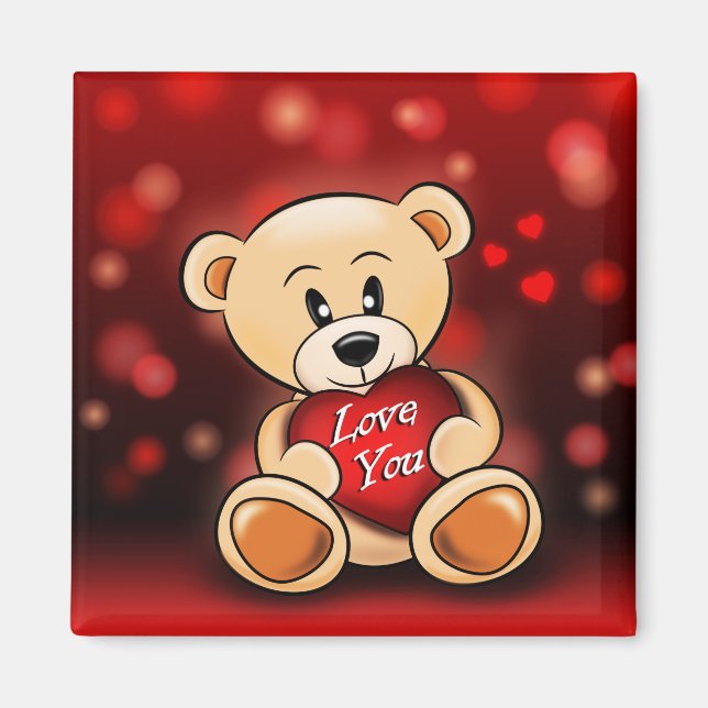 Aimant L'ourson t'aime (Devant)