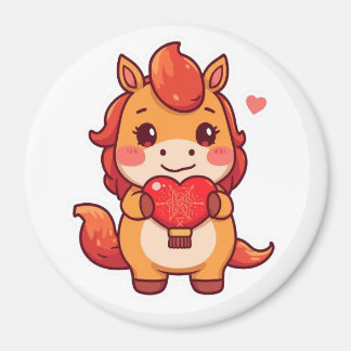 Aimant Love at First Gallop Fire Horse Valentine Chinese 