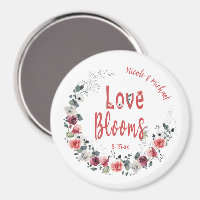Love Blooms Personnalisée Mariée Groom Mariage Dat