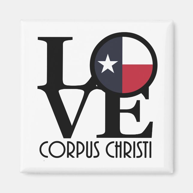 Aimant LOVE Corpus Christi Texas (Devant)