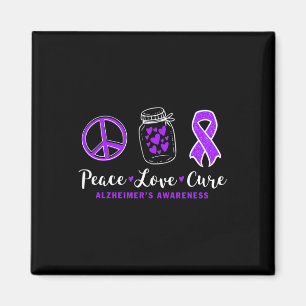 Aimant Love Cure For Alzheimerheimer S Warrior Tee Heimer