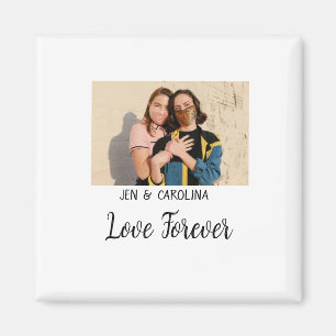 Aimant Love Forever LGbtq couple fierté ajouter nom photo