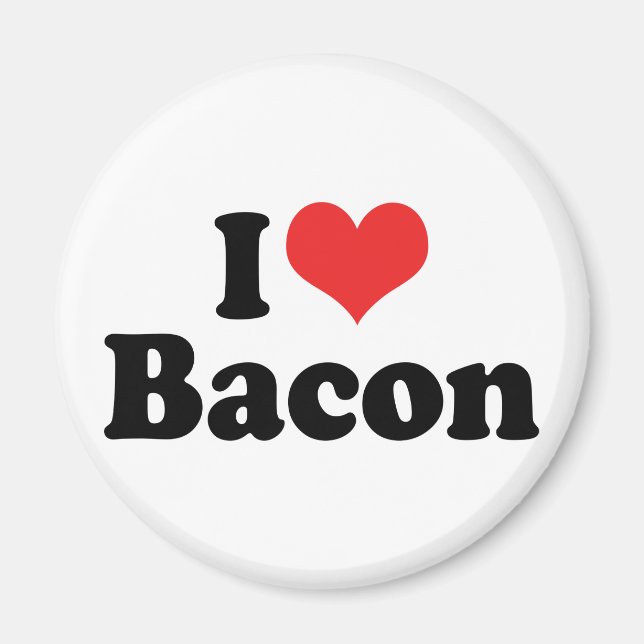 Aimant Love Heart Bacon (Devant)