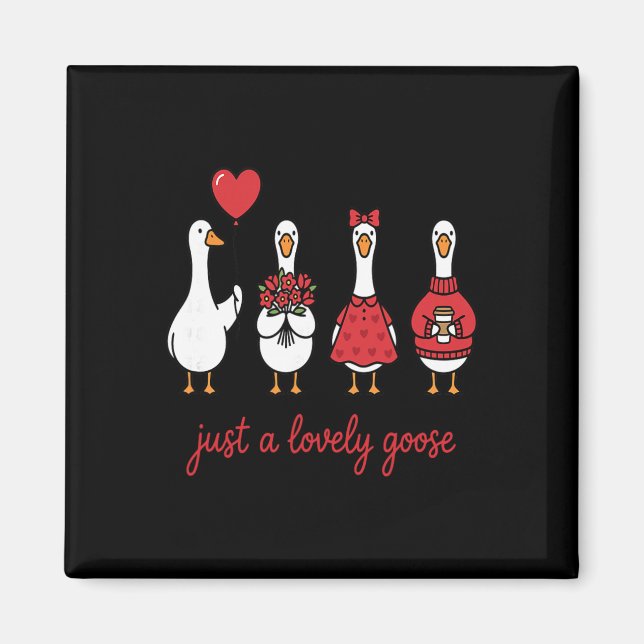 Aimant Love Is Honk-derful – Valentine Geese Squad Appare (Devant)