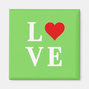 Aimant LOVE Lime Vert Moderne