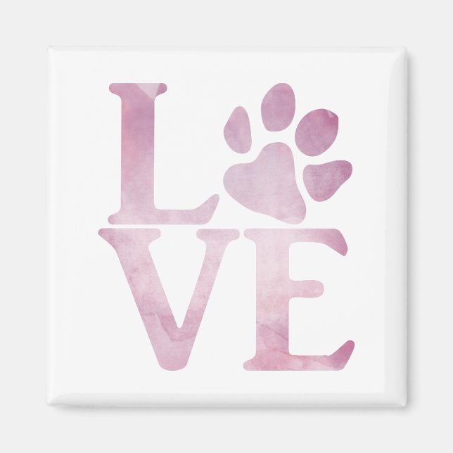 Aimant Love Paw Classic Rose (Devant)