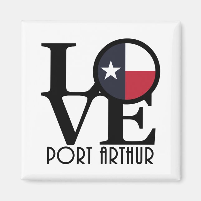 Aimant LOVE Port Arthur Texas (Devant)