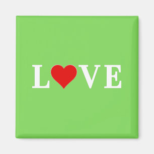 Aimant LOVE Trending Lime Green Moderne Élégant