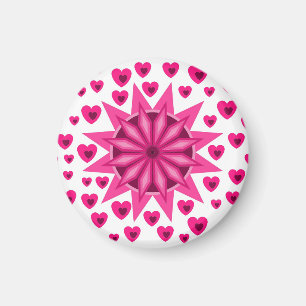 AIMANT LOVE VALENTINE, DON D'ANNIVERSAIRE AVEC LES COEURS