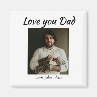 Aimant love you dad fathers day add photo name simple