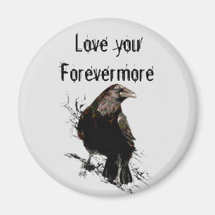 Aimant Love you Forevermore Fun Raven Citation