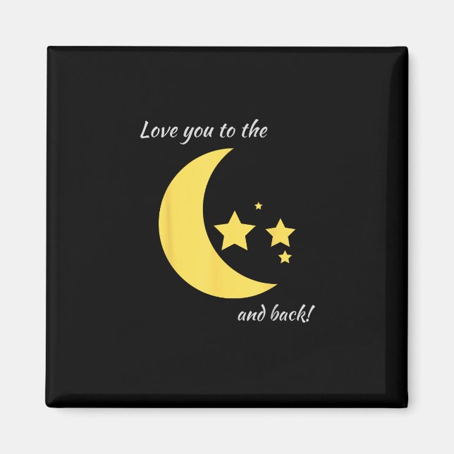 Aimant Love You To The Moon And Back Minimal Aesthetic  (Devant)